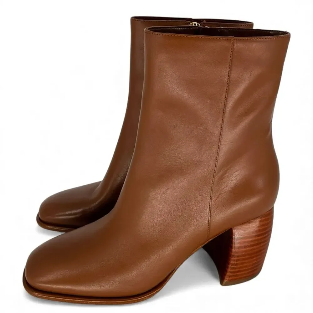 MICHAEL Michael Kors Maude Block Heel booties luggage brown - 9.5